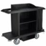 Executive Traditional Full Size Housekeeping Cart, Black