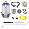 GoFit 6, 6 qt Backpack Vacuum w/ Xover Multi-Surface Telescoping Wand Tool Kit