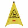 Rubbermaid 30" Multilingual "Caution" Pop-Up Safety Cone, Yellow